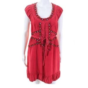 Scoop Neck Cap Sleeve Nanette Lepore Beaded Dress